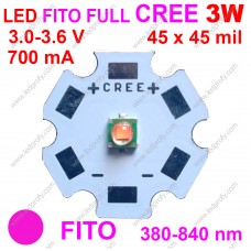 Стандарт 3Вт фіто світлодіод CREE 380-840нм, для росту рослин Стандарт 3Вт фіто світлодіод CREE 380-840нм, для росту рослин