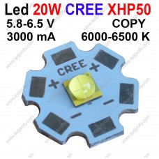 20Вт білий світлодіод типономінала CREE XHP50 20Вт білий світлодіод типономінала CREE XHP50